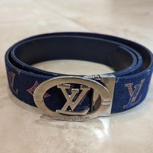 LOUIS VUITTON VINTAGE WOMEN'S DENIM BELT
